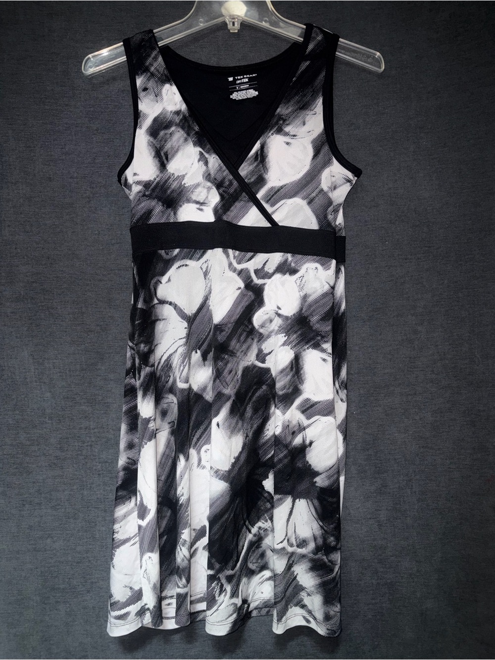 tek gear Black & White Floral Print Sleeveless Dress